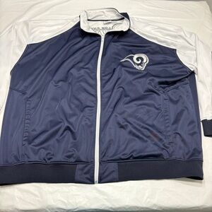 NFL Los Angeles Rams Blue Full Zip Up Track Jacket Men’s 5XL